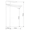 Mexen Royo hohe Waschtischarmatur, Graphit - 72210-66 Produktbild-Vorschau 2
