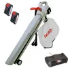 A cordless leaf blower with accessories, including batteries and a charger, displayed against a white background. Produktbild-Vorschau