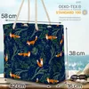 VOID Fuchs Wald Schnee blau Strandtasche Shopper 58x38x16cm Produktbild-Vorschau 2