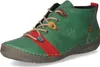 A single green leather boot with colorful accents. Anteprima dell’immagine prodotto