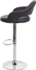 A side view of a brown and black bar stool with a chrome base and stem. Anteprima dell’immagine prodotto