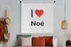 MuchoWow® Wandteppich Wandbehang Ich liebe - Noé - Mädchen Produktbild-Vorschau 4