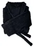 Eleganzzz Teddy Rippfleece Bademantel – schwarz - S Produktbild-Vorschau 4
