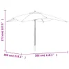 vidaXL Sonnenschirm mit Holzmast Sandfarben 300x300x273 cm Produktbild-Vorschau 7