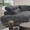 Wohnlandschaft U – Form Ecksofa Miami TILIA Cord Anthrazit Produktbild-Vorschau 6