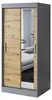 Kleiderschrank mit Spiegel - 90x200cm - Anthrazit Matt & Produktbild-Vorschau 1