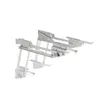 A pair of silver kitchen pull-out shelf mechanisms on a white background. Podgląd zdjęcia produktu