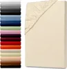 Jersey Spannbettlaken 90-100x190-200cm Nougat Produktbild-Vorschau 9