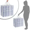 com-four® 3-voudige boodschappentas Jumbo - gestreepte Productafbeelding-voorbeeld 5