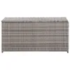 vidaXL Záhradný box z polyratanu 100x50x50 cm sivý - Náhľad obrázku produktu 4