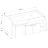 Jugendzimmer Bett Funktionsbett in weiß mit anthrazit, Produktbild-Vorschau 4