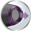 Close-up view of the air intake of a hairdryer, showing the filter and airflow direction. Náhled obrázku produktu