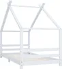 vidaXL Dětská postel White Solid Pine 90x200 cm Náhled obrázku produktu 1