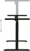 A black, adjustable desk frame shown from the side against a white background. Voir les images du produit