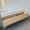 Wandhängendes Badmöbel-Set Travertin-Look mit Sinterstein Produktbild-Vorschau 17