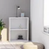 vidaXL Regál na knihy 2 priehradky Biely 60x30x76,5 cm Náhľad obrázku produktu 2