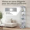 K-Möbel Vitrine en verre debout en aluminium / argent Voir les images du produit 5