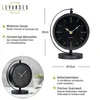 Tischuhr H20cm Schwarz Gold Metall Vintage Retro Metalluhr Produktbild-Vorschau 2