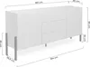 Moderne beige Küche Anrichte Wohnzimmer 3 Schubladen 2 Produktbild-Vorschau 11