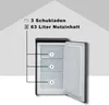 An opened upright freezer with drawers, highlighting its features. Produktbild-Vorschau