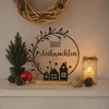 UNUS Deko Aufsteller "Frohe Weihnachten" mit Blumenbogen Produktbild-Vorschau 2