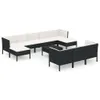 "2024 Moderne" 11-tlg. Garten-Lounge-Set mit Auflagen Poly Produktbild-Vorschau 2