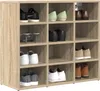 vidaXL Botník Sonoma dub 77,5 x 30 x 67 cm Materiál na báze Náhľad obrázku produktu 1
