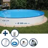 Stahlwandpool Set (9-teilig) halbhoch rund Balearen 500x150 Produktbild-Vorschau 1