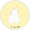 Mr. & Mrs. Panda magnet Eisbär Umarmen - Gelb Pastell - Produktbild-Vorschau 1