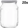 A clear glass jar with a gray lid, shown against a white background. The text '20x' is visible on the right side. Produktbild-Vorschau