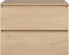 A front view of a light oak dresser with two drawers. Náhled obrázku produktu