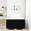 vidaXL Bettrahmen mit Matratze Schwarz 120 x 200 cm Stoff Produktbild-Vorschau 3