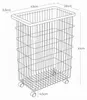 Kovový koš na prádlo na kolečkách, výška 56,5 cm Náhled obrázku produktu 10