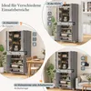 Armoire de cuisine Merax, modèle haut avec 2 tiroirs et 4 Voir les images du produit 5