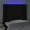 The Living Store LED Kopfteil Schwarz 83x16x118/128 cm Produktbild-Vorschau 4