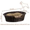 Panier pour chien en osier ovale 75x57 H19 CM Voir les images du produit 6