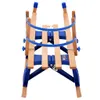 vidaXL Klappschlitten mit Rückenlehne Holz 119 cm Blau Produktbild-Vorschau 6