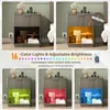 Collage of images showing a nightstand with LED lights in various colors, demonstrating its features. Anteprima dell’immagine prodotto