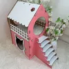 Jungengel Katzenhaus Katzenhöhle XL pink Katzen Spielzeug Produktbild-Vorschau 2