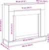 vidaXL Obudowa kominka betonowa szara 100x30x87,5 cm Podgląd zdjęcia produktu 8