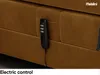 A close-up of an electric control for a bed, attached to the side of the bed frame. Produktbild-Vorschau