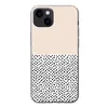 A product image of an iPhone 13 mini case with a polka dot pattern. Produktbild-Vorschau
