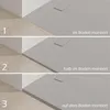 Three images showing different installation heights of a shower tray. Produktbild-Vorschau