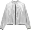 Holograficzna brokatowa kurtka damska Bomber Jacket Rozmiar Podgląd zdjęcia produktu 3