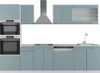 Küchenzeile Vicco R-Line Blau-Grau 300 cm mit Hochschrank, Produktbild-Vorschau 1