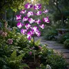 2x LED Solarleuchte, Orchidee, Erdspieß, Akku, H 75cm Produktbild-Vorschau 3