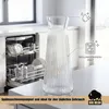 BigDean 2 Stk. Wasserkaraffe aus robustem, geriffeltem Glas Produktbild-Vorschau 5