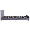The Living Store Bettgestell Hellgrau Stoff 140x200 cm Produktbild-Vorschau 4