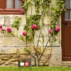 Relaxdays Mini Blumenbank, Gusseisen & Holz, Blumenständer Produktbild-Vorschau 3