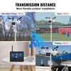Collage showing a weather station in different outdoor environments and its display unit. Náhled obrázku produktu